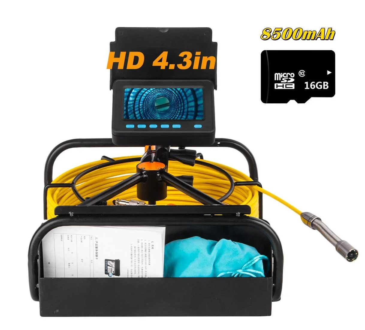 Pipe Inspection Camera 10/20/30/50M Sewer  Camera with DVR 16GB FT Card Drain Industrial Endoscope IP68 8500mAH Battery