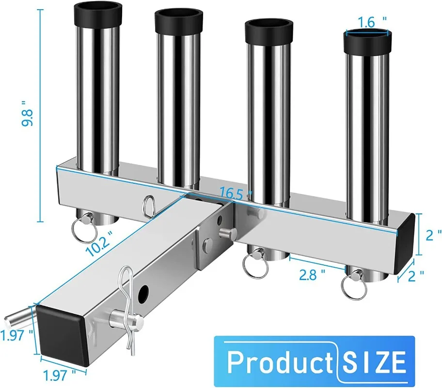 Suspensão Pesca Rod Holder Set, Suporte Rod Car, Engate