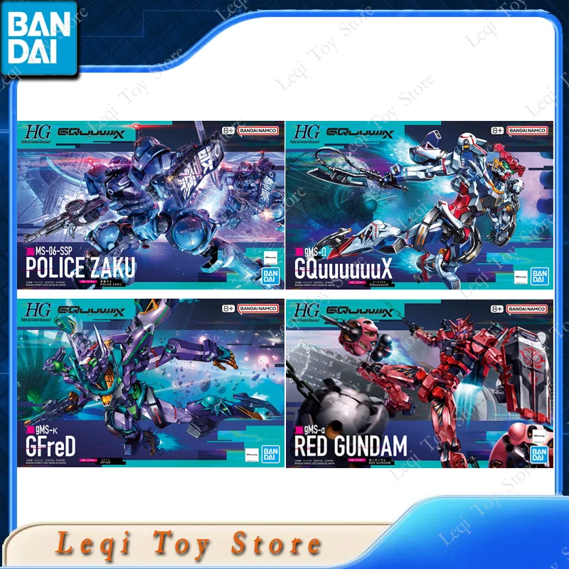 Bandai véritable HG GMS-K-α-Ω rouge GUNDAM GquuuuuuX MS-06-SSP POLICE ZAKU GFreD figurines d'anime d'action jouet assemblage modèle ornements