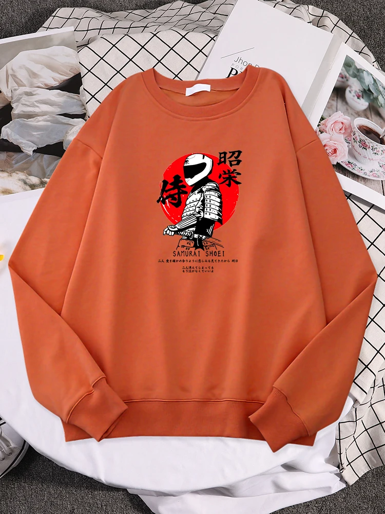 Japan samurai warrior mit saber sweats mit kapuze lose übergroße trainings anzug weiche einfache sweatshirts mit kapuze casual weibliche kleidung