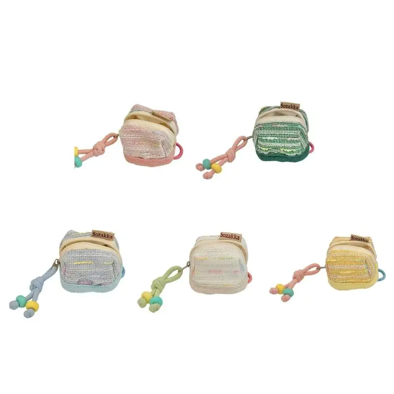 

G6KF Stylish Shell Cosmetic Bag Embroidered Cotton Makeup Organizers Zippered Pouches for Travel Accessories Daily Use