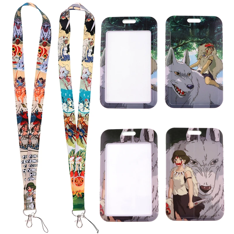 Cartoon Princess Fashion Lanyard ID Badge Holder Bus Pass Case Cover Clip Bank Credit Card Holder Strap Card Holder Decorations