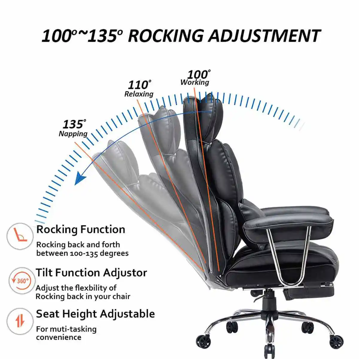 Computer chair Home office chair Seat Ergonomic chair Waist protection Sedentary and comfortable