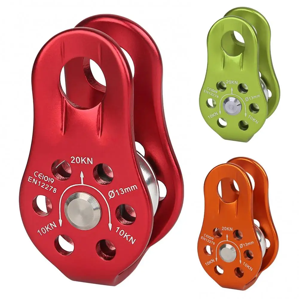 Rock Climbing Outdoor Fixed Side Plate Single Sheave Pulley Hauling Gear Tool