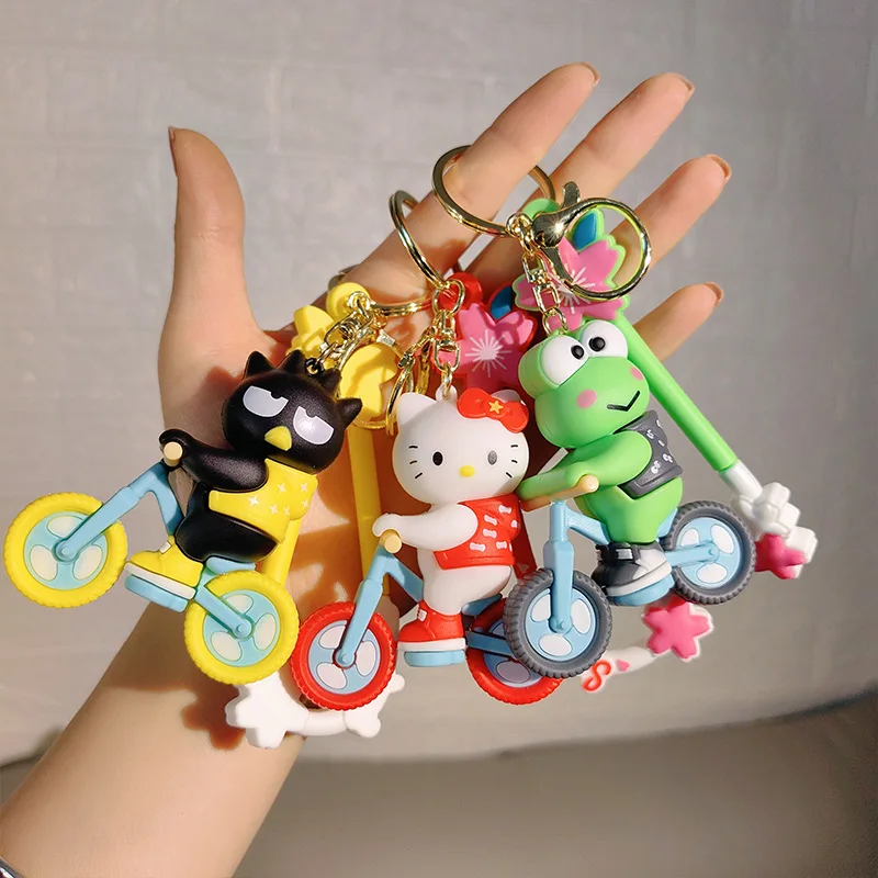 أنيمي الكرتون سانريو ميلودي مرحبا كيتي سينامورول كورومي الدراجات سيارة المفاتيح بنين بنات جميل حقيبة مدرسية كيرينغ قلادة #3