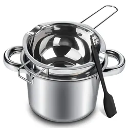 1200ml Candle Wax Melting Pot with 2400ml Stainless Steel Pot for Melting Chocolate Candy Candle Soap Wax Making Kit