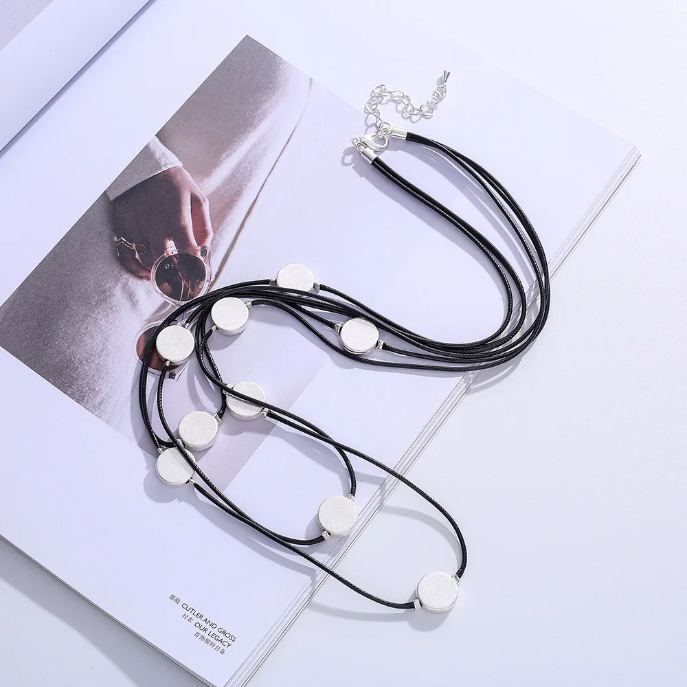 مجوهرات الأزياء الشعبية في أوروبا والولايات المتحدة شعبية متعددة الطبقات شخصية الترقوة URL القصير wo #3