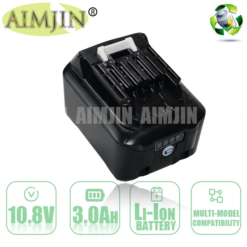 3000mAh 10.8V For Makita Electric tool battery 197390-1 BL1015 1973901 BL1021B BL1041B BL1015B BL1020B Li-ion Replace Battery