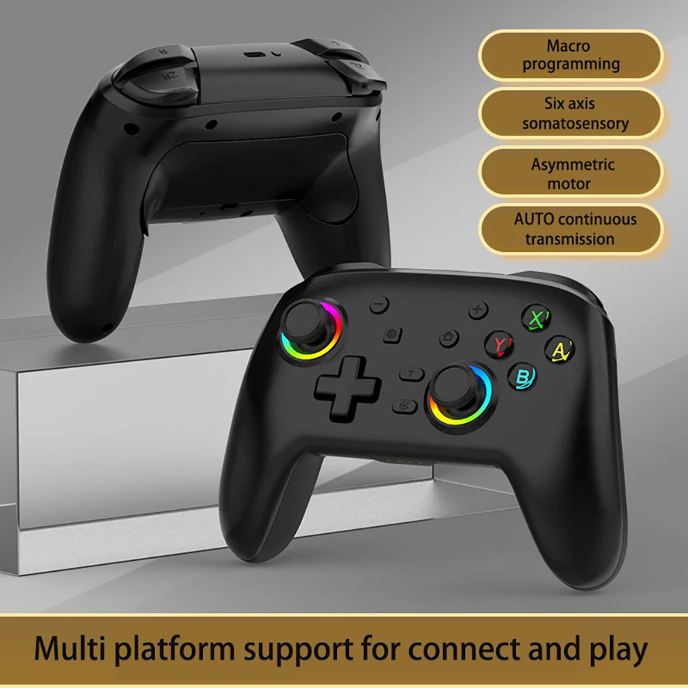 S08 Switch PRO Black Wireless Bluetooth Gamepad Gaming Controller The Switch gamepad feels vibration The Legend of Zelda