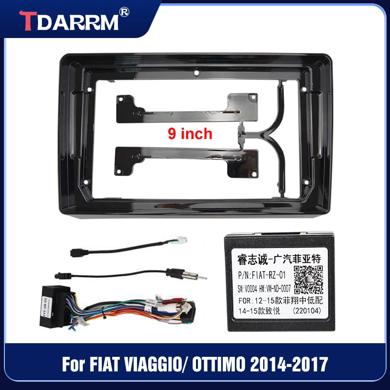 9 inch Car Radio Stereo Android GPS Multimedia Radio Fascia Panel Dashboard Frame Kit For FIAT VIAGGIO/ OTTIMO 2014-2017