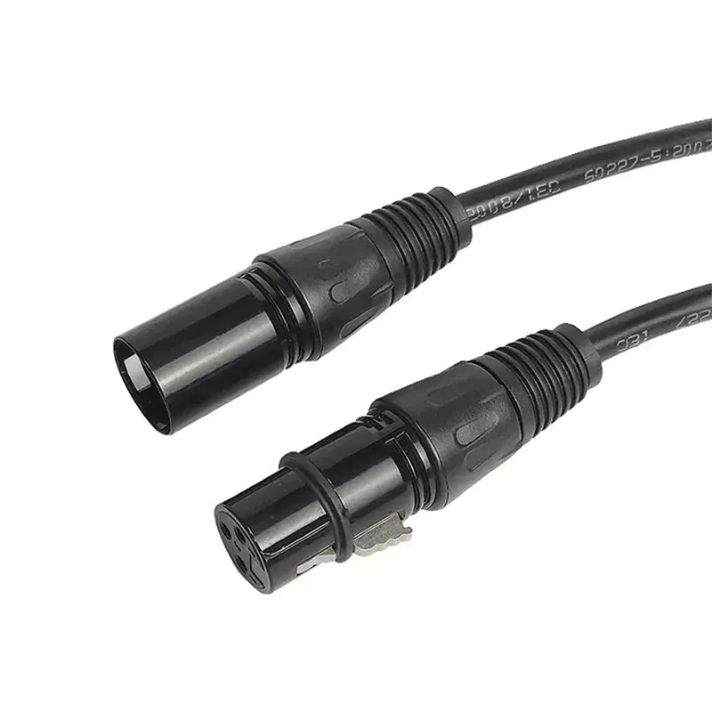 AS95 XLR 3-PIN DMX512 Cable Stage Lighting Signal Cord for DJ Equipment LED PAR Light 8 Meter Black