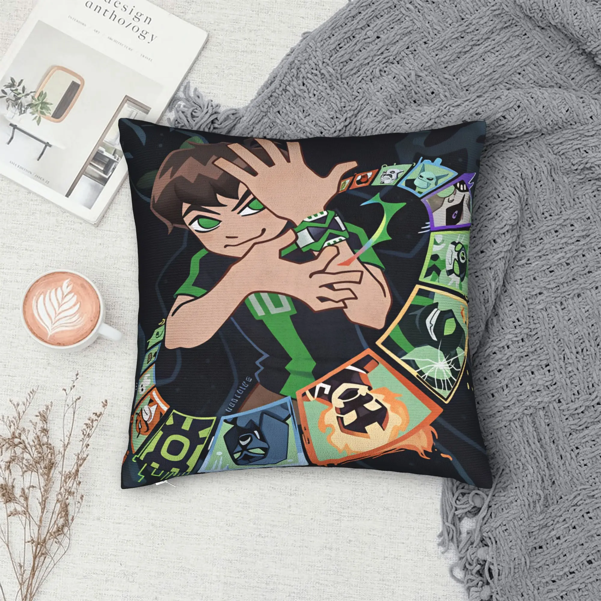 Pillow Case Ben 10 Cartoon Soft  Pillow Cover For Living Room Chair Funny Pillowcases