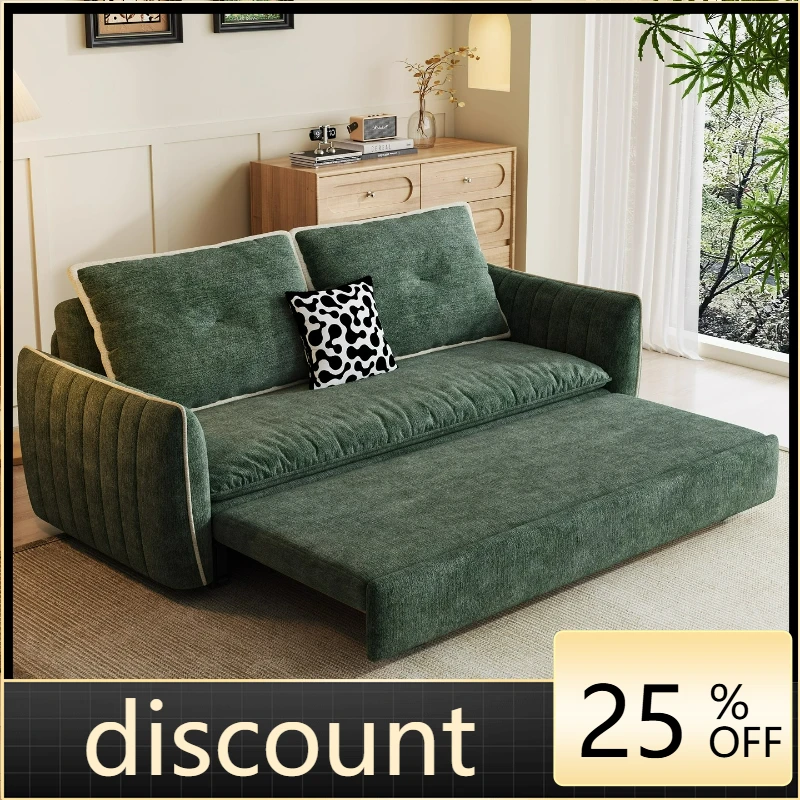 LTT foldable sofa bed living room storage multi-functional retractable small apartment double broaching bed