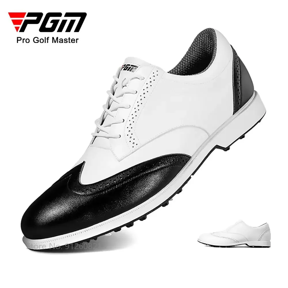 PGM męskie buty golfowe w stylu akcentem wodoodporne tenisówki golfowe męskie antypoślizgowe kolce obuwie oddychające trenerzy sportowe dla