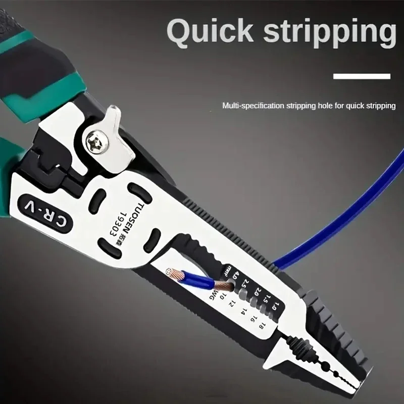 Crimping Pliers 10 In 1 Wire Cutters Crimping Wire Stripper High Carbon Steel Professional Hand Tools For Electricians