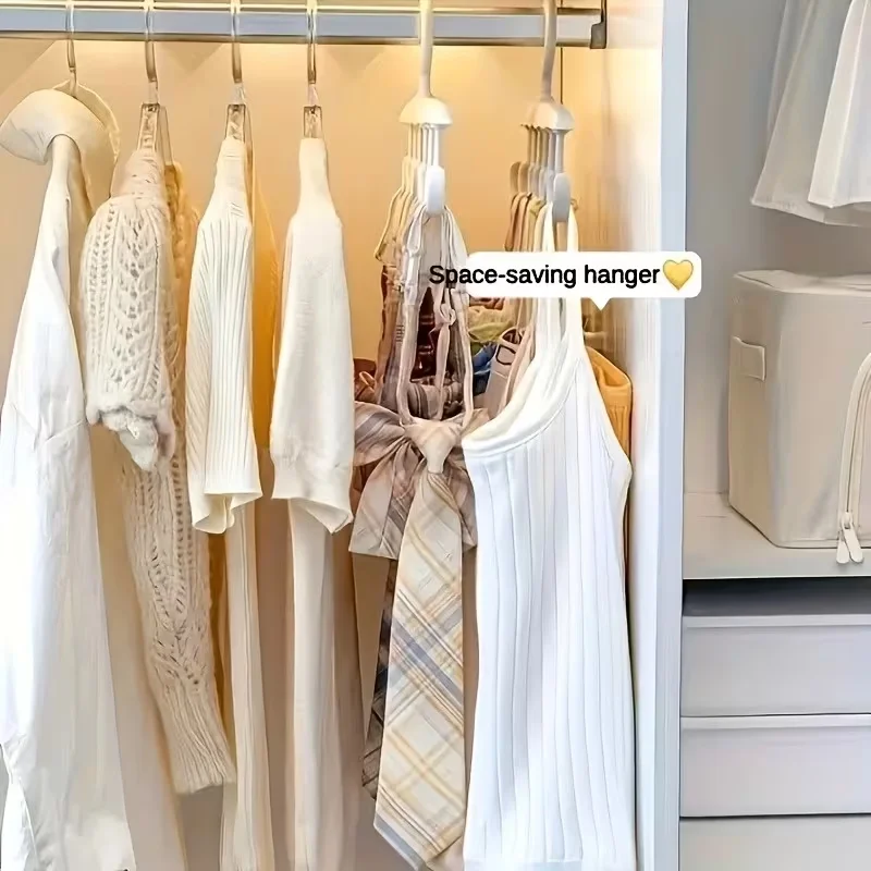 2Pack Multi Hook Clothes Hanger Space Saving Closet Organizer Coats Bags Scarves Hanging Dormitory Storage Organization System image 3