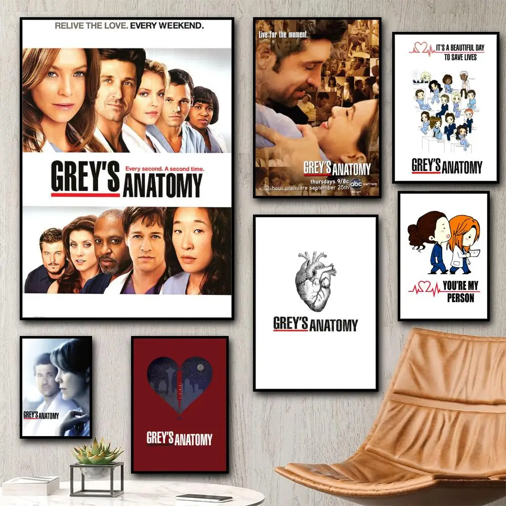 Greys AnatomyS TV Painting Calligraphy HD Canvas Poster living room bedroom bar aesthetic decoration