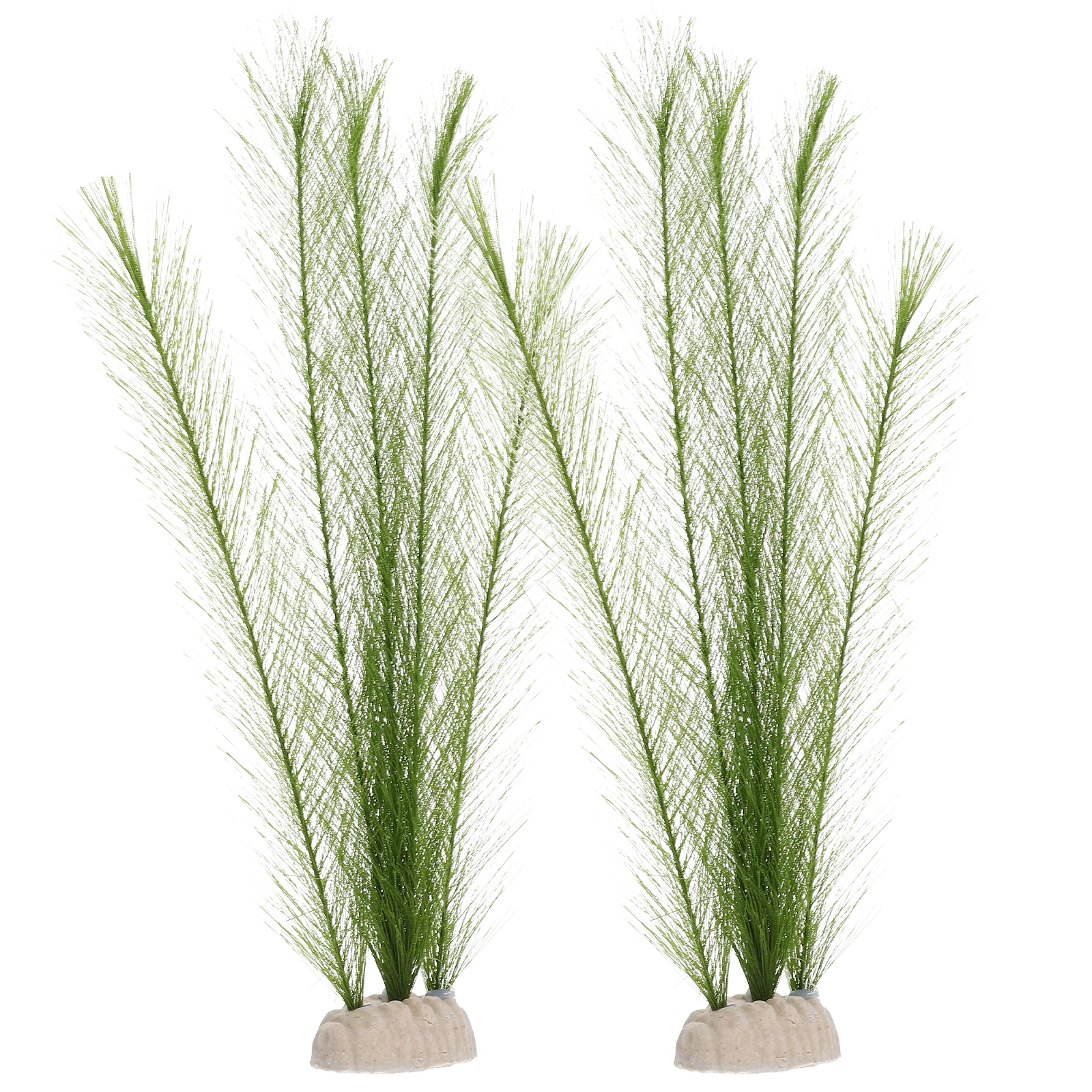 

2Pcs Plastic Aquarium Plants Realistic Silk-Like Fish Tank Decor Long-Lasting Safe for Fish Natural Appearance