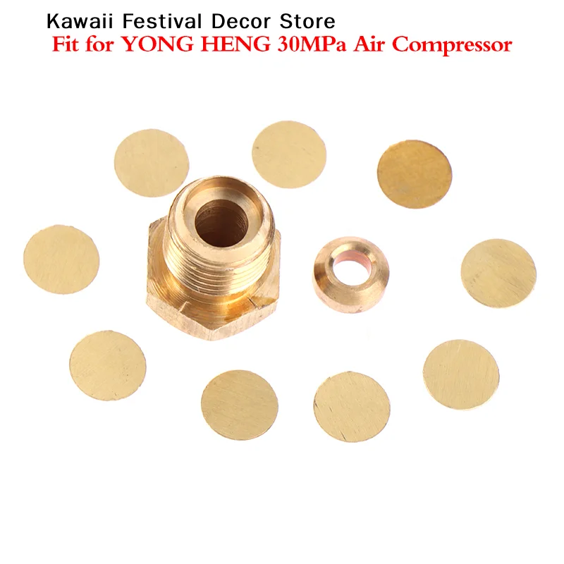 【K】10pcs Copper Pressure Explosion-Proof Valve Piece Rupture Disc For YONG HENG 30MPa Air Compressor Pump