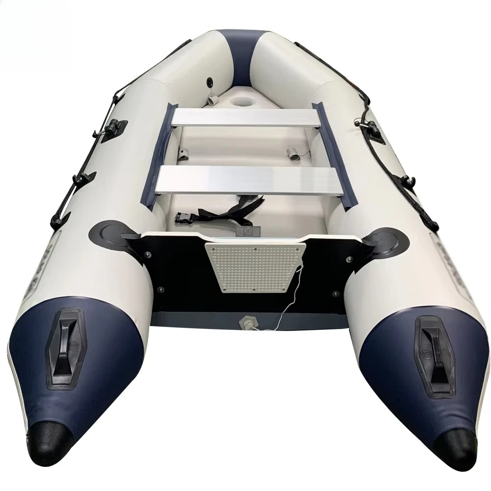 Drop Shipping 2.3-4 m Assault Boat Anti-Collision Thickened Laminated Inflatable Boat Fishing Glue Boat with Aluminum Floor