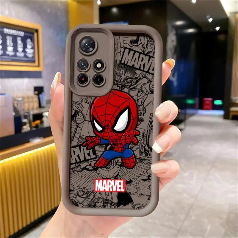 Coque de téléphone avec dessin animé Deadpool Spiderman, coque pour Xiaomi Redmi Note 11, 10 Pro, 9S, 9, 12C, 12S, 10C, 9A, 9C, 11 Lite, casque Bery NDavid