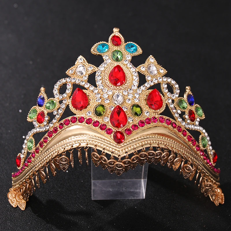 Retro Hair Jewelry Wedding Crown Bridal Headpiece woman Baroque Crystal Rhinestones Tiaras Crowns Wedding Hair Accessories image 5