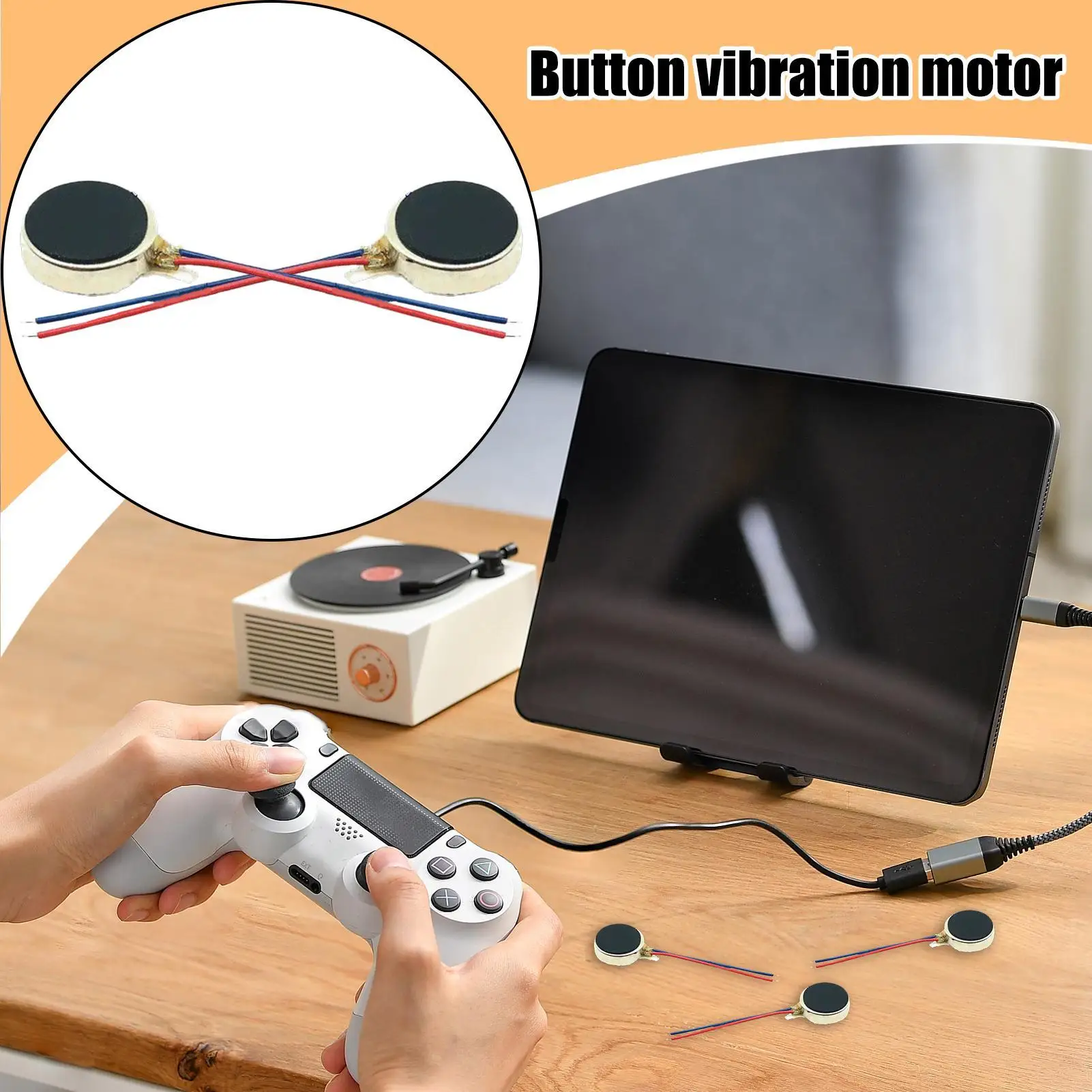 Small Motor 10 Pieces DC Tablet Vibrating Motors Small Flat Coin Pager Shaker For Smartphone Electronics Pager Tablet Beauty