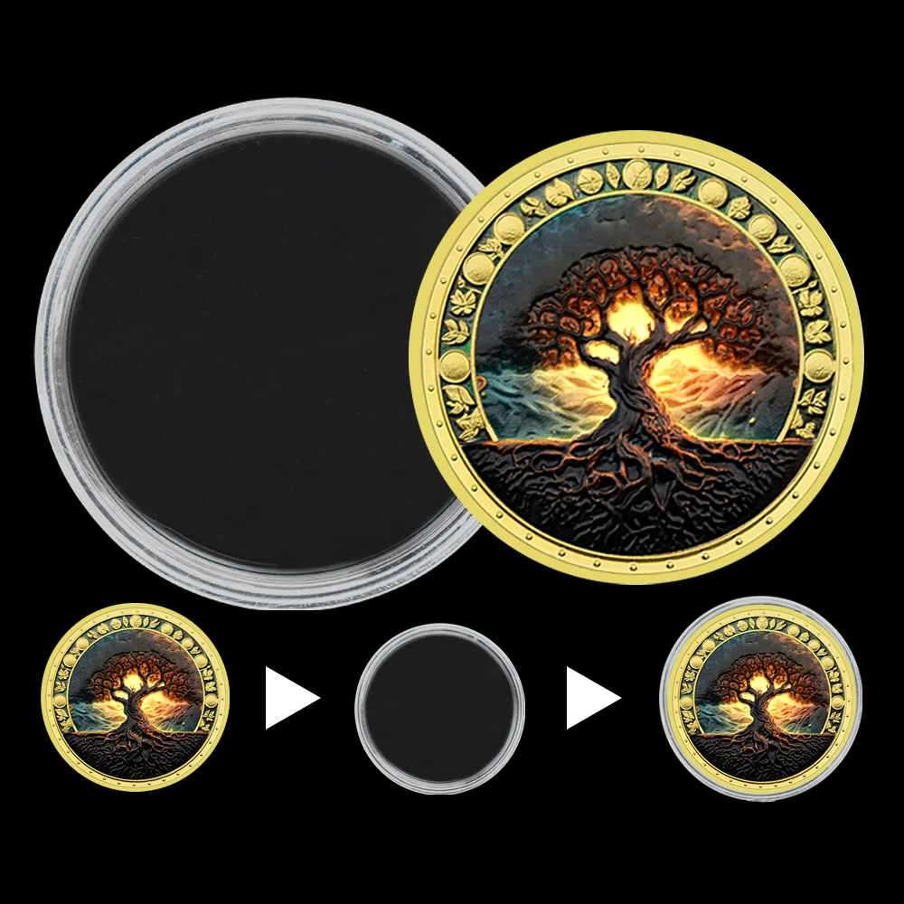 شجرة الحياة عملة تذكارية رمز القوة والسلام والتوحيد هدية ذات مغزى للعائلة أو الأصدقاء