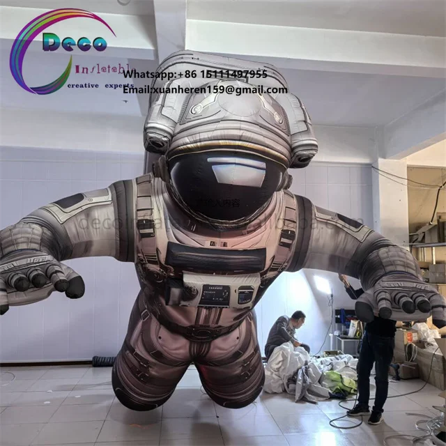 4M Giant Inflatable Astronaut Balloon Costume Outdoor Usage LED Lamp Model Promotion Includes Blower