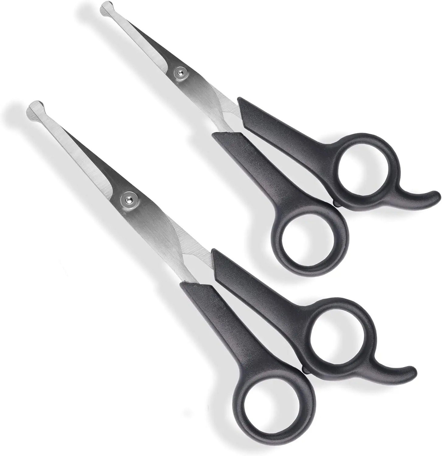 

Professional Pet Grooming Scissors Set of 2 with Stainless Steel Blades, Rounded Tips for Safe Trimming on Dogs & Cats