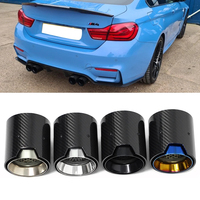 4 Pcs/lot Carbon Fiber Matte Car Exhaust Tip For BMW M2 F8 M3 F80 M4 F82 M5 F10 M6 F12 M Performance Muffler Tip 70mm Nozzle