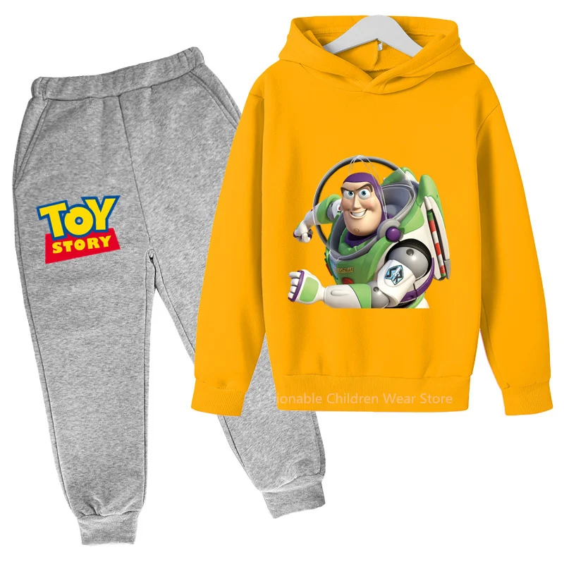 Disney Toy Story Cool Print Hoodie & Pants Duo - Children's Spring/Autumn Casual Outfit Ideal for Boys & Girls