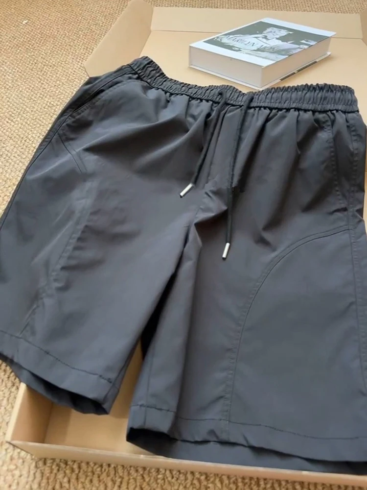 

Bla Nylon Qui Dry Men's orts Summer Thin American Baskeall Sport Pants Side Cut Waterproof Casual Quarter Length Trou...