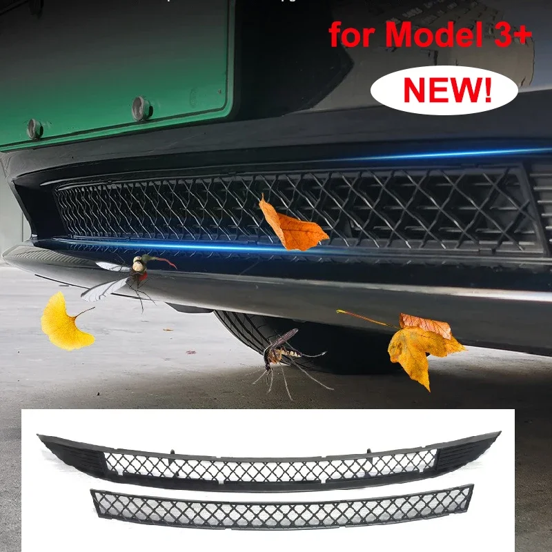 for Tesla Model 3 Highland 2024 Lower Bumper Anti Insect Net Garbage Dust Proof Protective Mesh Inner Cover Racing Grill Panel