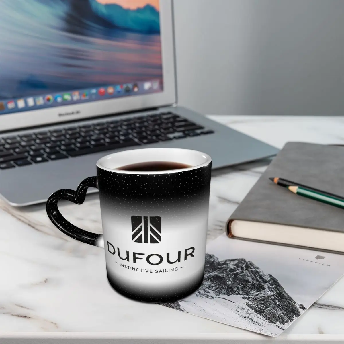 Taza de café de cerámica divertida con diseño de yate Dufour, tazas de té, taza de leche, regalos para amigos
