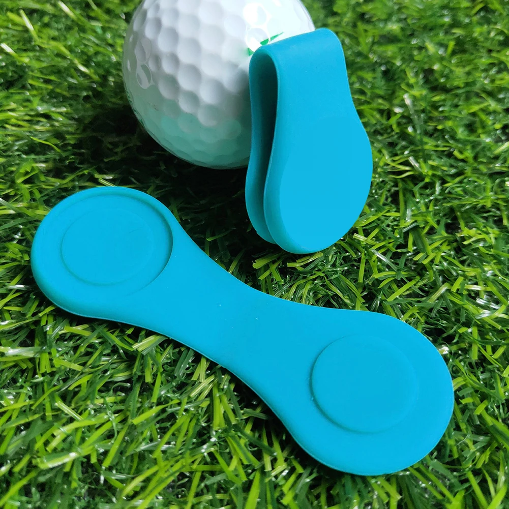Silicone Golf Ball Marker Holder Strong Magnetic Mini Ball Position Calibrating Clip Professional Reusable Useful Golf Supplies