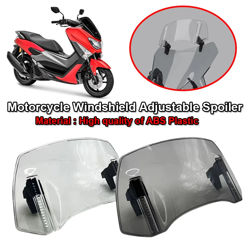 Fit For YAMAHA NMAX N125 NMAX150 NMAX155 Majesty 400/ABS X-City 125 Motorcycle Windshield Extension Adjustable Spoiler Deflector