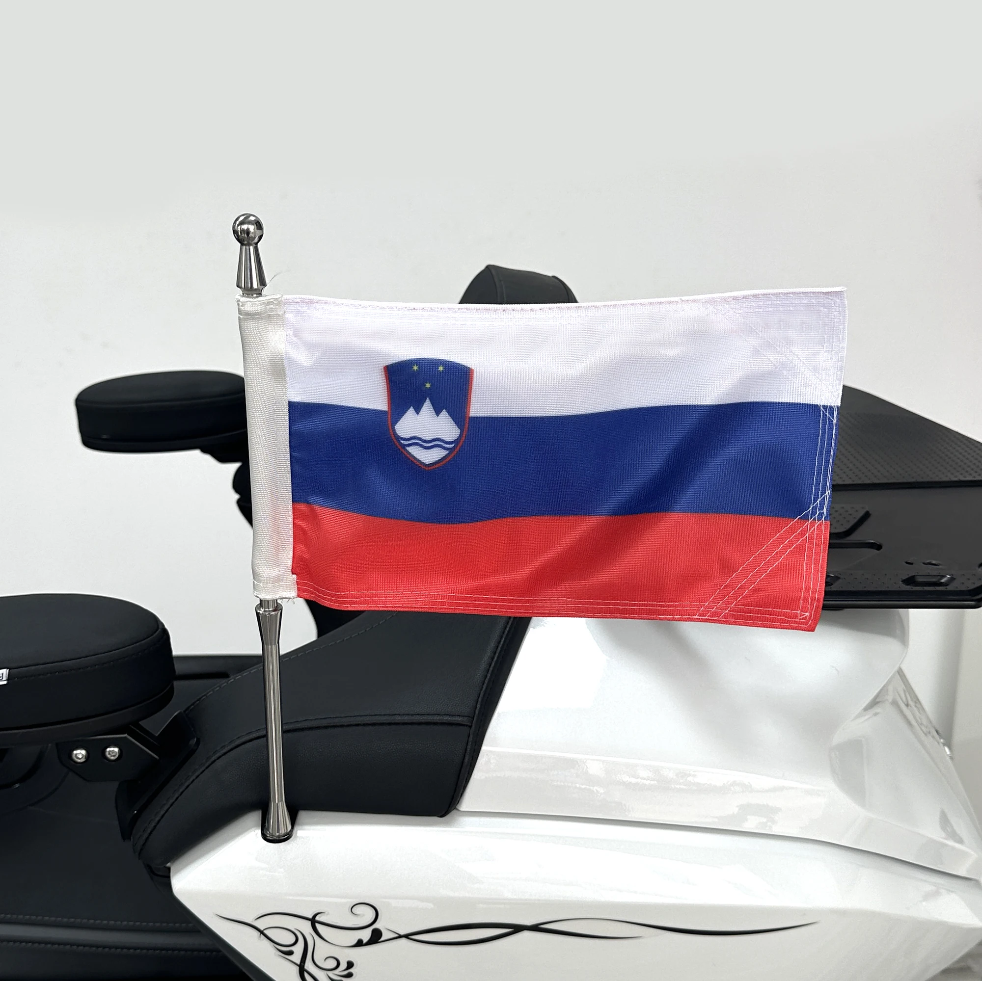 

Panical slovenia Passenger Rear Trunk Flag Set Flagpole Kit For Honda Gold Wing Tour GL1800 2018-2024