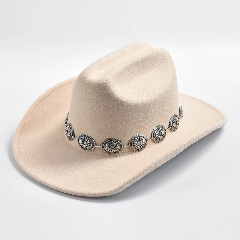 Chapéu de cowboy ocidental feminino, adereços fotográficos, Jazz chapéus, boné de festa, novo