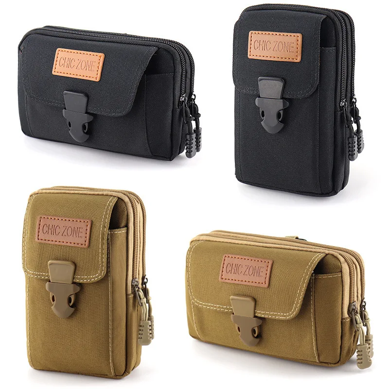 

Outdoor Men Multifunction PU Leather Fanny Waist Bag Casual Cell Phone Purse Pocket Male Outdoor Travel Sport Belt Bum Pouch