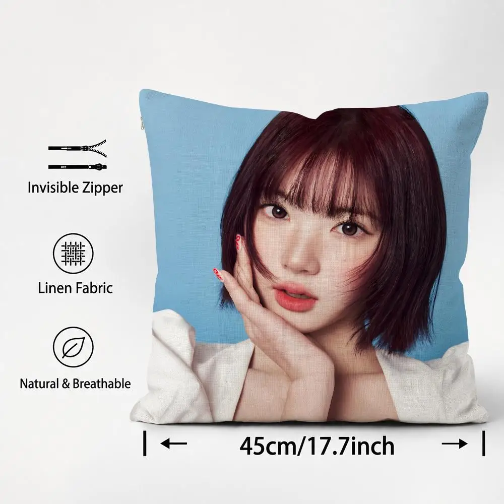 Singer Jiwoo Cushion Cover Cushion Covers Natural Linen Breathable Sofa Bedroom Decor Pillowcase