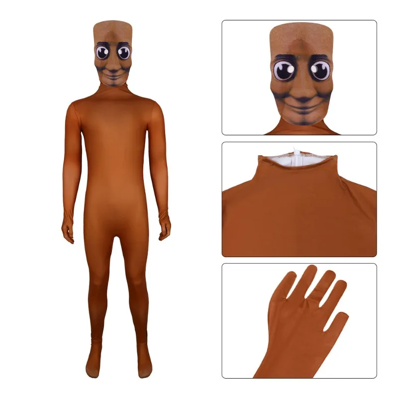 Costume italien Brainrot Tung pour enfants, combinaison de Cosplay d'halloween, body pour adultes, couvre-tête de dessin animé, ensemble de fête de séparation, cadeau