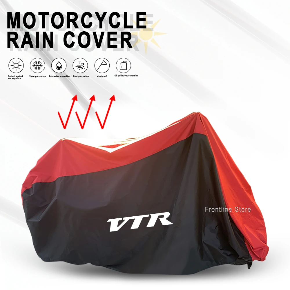 For HONDA VTR1000 SP-1 SP1 SP-2 FV FW FX FIRESTORM Motorcycle Outdoor Dust Rain Snow and Waterproof Universal Rain Cover