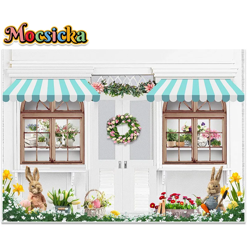 2023 frühling Ostern Blume Shop Fotografie Hintergründe Hase Eier Gras Dekorative Kulissen Kinder Erwachsene Fotografische Studio