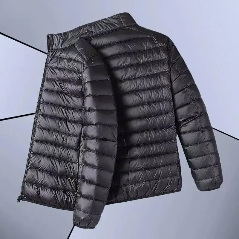 

Off-Season Procing Autumn Winter Lightweight down Cotton Jaet Men's ort Collar Hooded Middle-aged And Young Lightweigh...