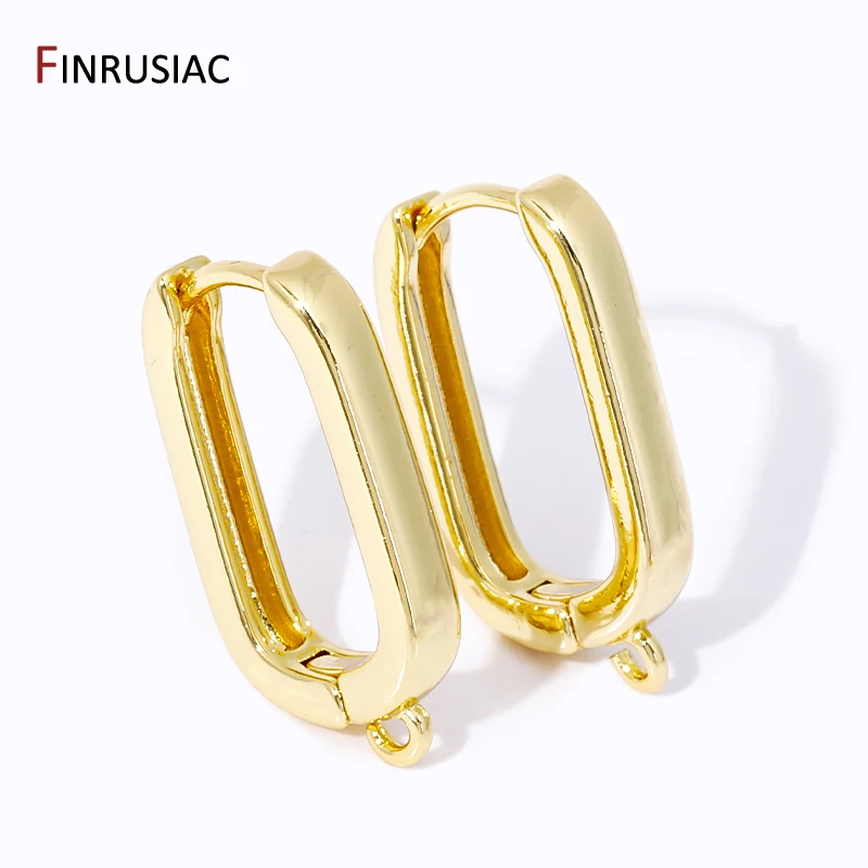 Commercio all\'ingrosso in ottone placcato oro 18 carati chiusura creativa Shvenzy orecchio filo orecchino gancio per fai da te moda donna orecchini