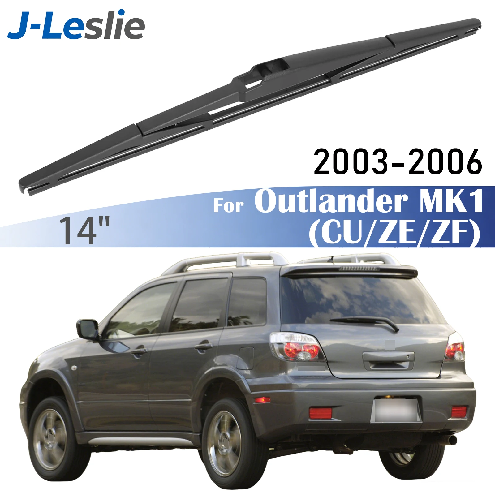 

14" Rear Wiper Blade For Mitsubishi Outlander MK1 CU ZE ZF 2003-2006 Windshield Windscreen Wipers Washer Window Rain Brushes