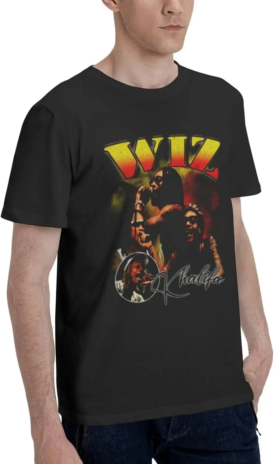 T Shirt Men's Summer Cotton Tee Casual Round Neckline Short Sleeve Tops