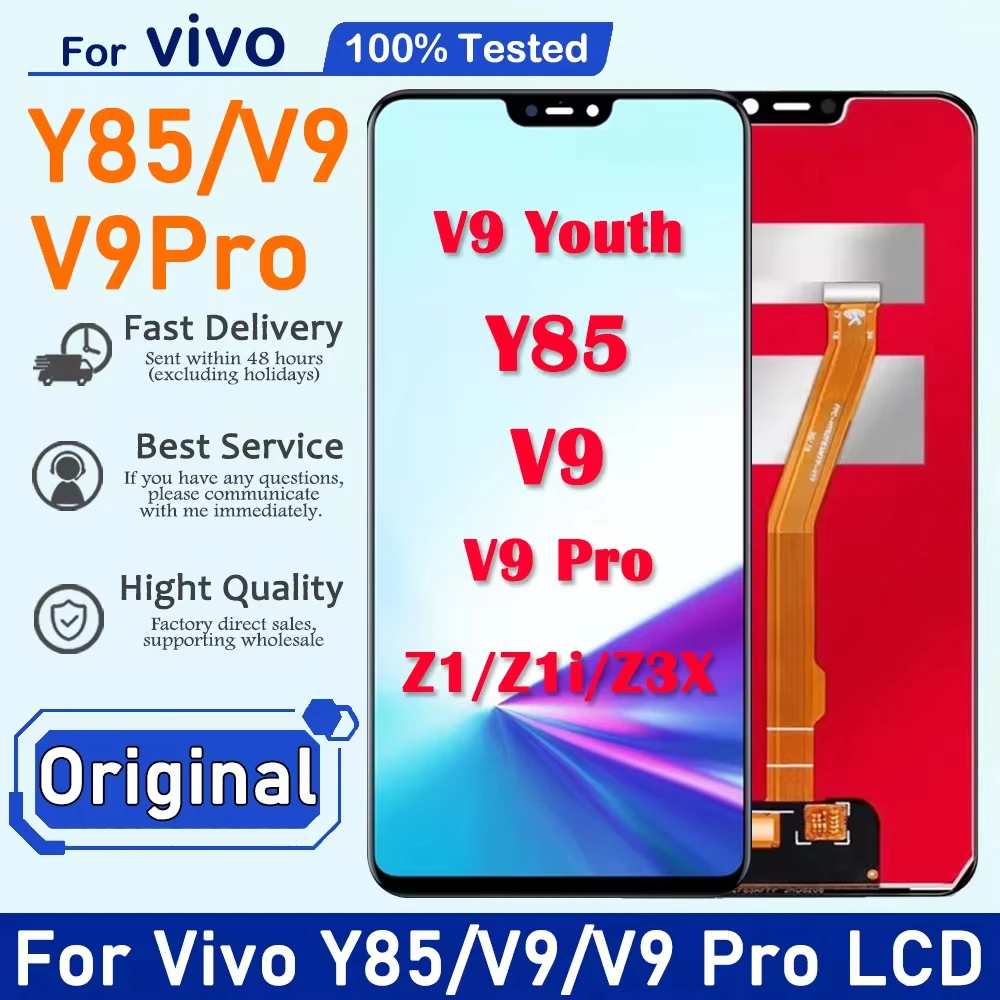 

6.3" NEWOriginal For VIVO Y85/V9/Z1/Z1iYouth LCD Display Screen Touch Digitizer Assembly For VIVO V9 Z1 Z1i With Frame Replace