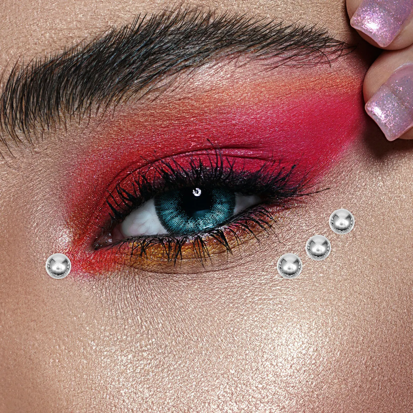 Face Pearl Stickers 10 Sheets for Makeup, Eyes, Cheeks, Body Art, Nails, Hair, DIY Crafts & Wedding Cards